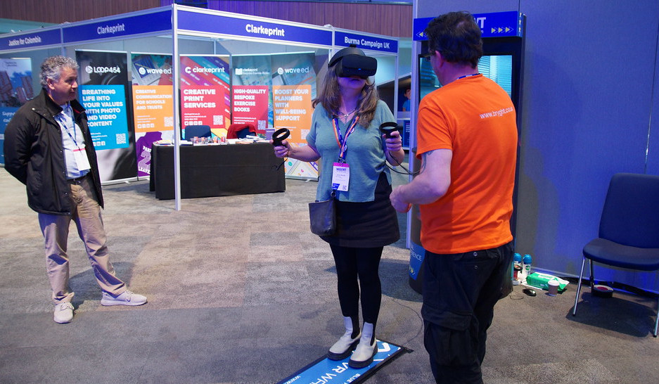 VR game in the NASUWT Conference exhibition. Photo: NASUWT