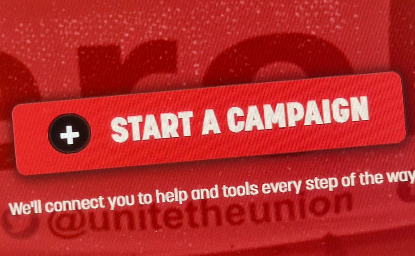 start a campaign button from Megaphone.org.uk